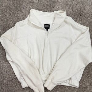 BDG Cream Quarter-Zip Sweatshirt